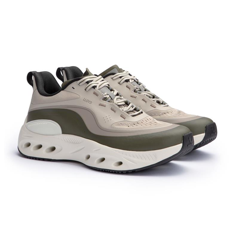 LLOYD DASH X Herre Sneaker OLIVE/GREY Str. 44