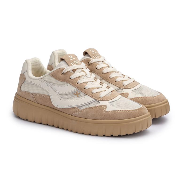LLOYD TORO WAVE Dame Sneaker BEIGE/WHITE Str. 36