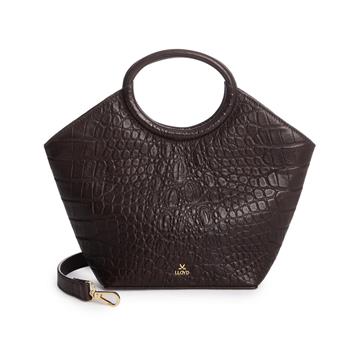LLOYD D26-11000-SI Handbag DARK BROWN 